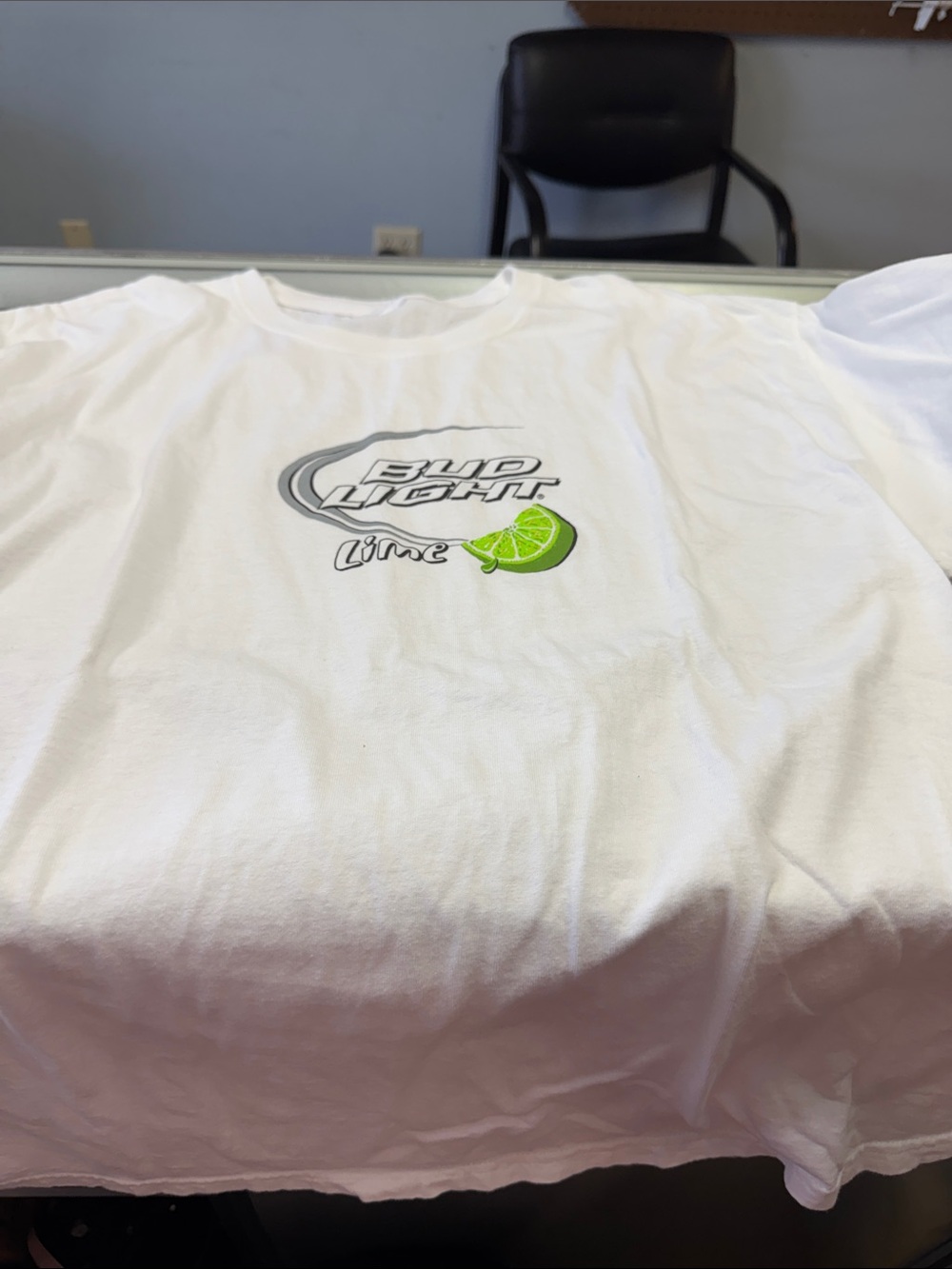 Bud Light Lime Men's White Graphic T-Shirt